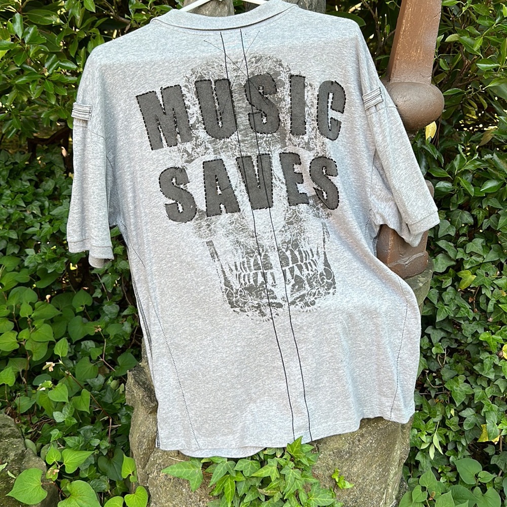 Rare mens collared shirt with undershirt look